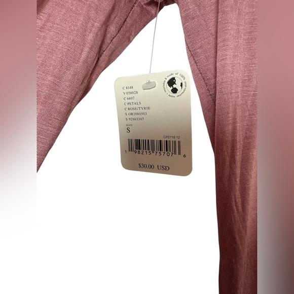 Free People Intimately Petals Long Sleeve Mock Neck Top Rose Size S - Picture 5 of 9